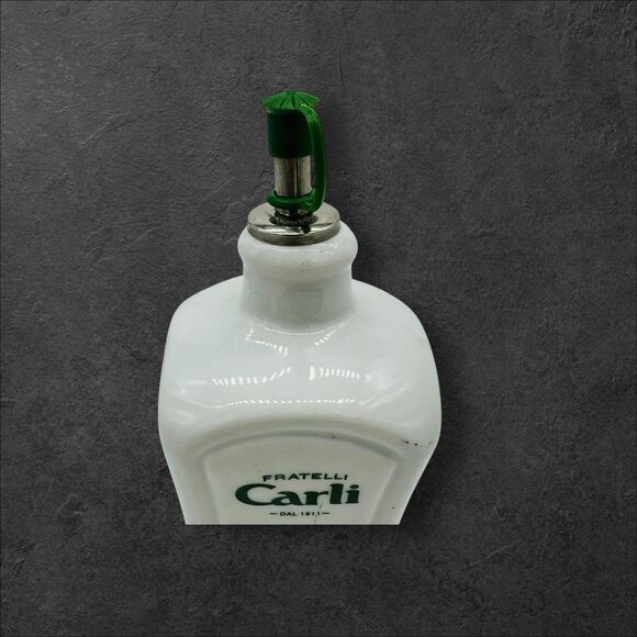 Fratelli Carli Olive Oil Dispenser Decanter Cruet Style Ceramic Includes Cap EUC - Picture 3 of 7